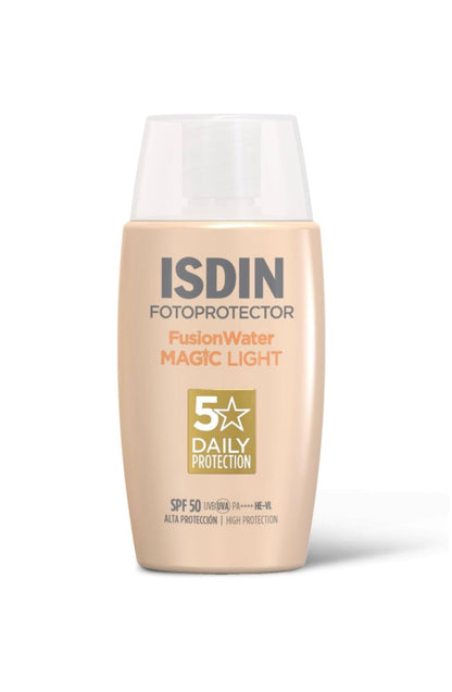ISDIN  Fusion Water Color Light, SPF 50+, textura Ultraligera, 50 ml
